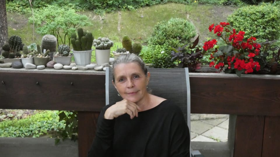 Yvonna Fričová entre cactus | Foto: Juan Pablo Bertazza,  Radio Prague Int.