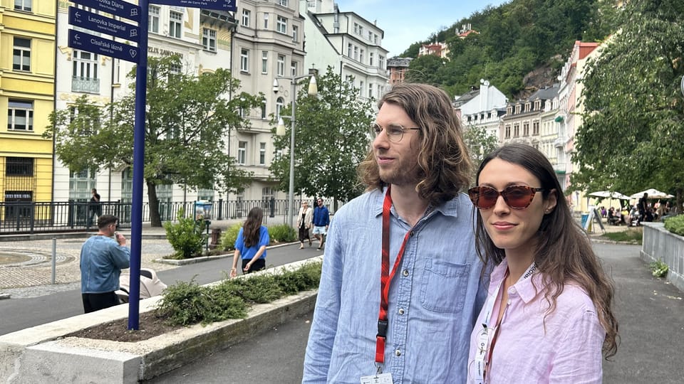 La directora y el productor de Olivia en Karlovy Vary | Foto: Juan Pablo Bertazza, Radio Prague International La directora y el productor de Olivia en Karlovy Vary | Foto: Juan Pablo Bertazza, Radio Prague International