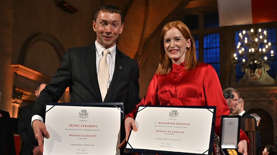 Petr Sýkora y Kateřina Šédová | Foto: Michaela Říhová,  ČTK