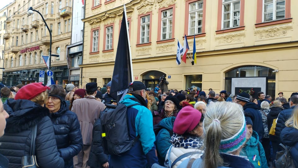 El 17 de noviembre de 2023 en las calles de Praga | Foto: Igor Budykin, Radio Prague International El 17 de noviembre de 2023 en las calles de Praga | Foto: Igor Budykin, Radio Prague International