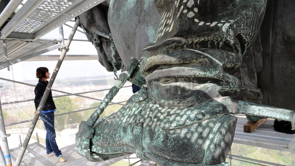 Reconstrucción de la estatua de Jan Žižka | Foto: Filip Jandourek, Český rozhlas Reconstrucción de la estatua de Jan Žižka | Foto: Filip Jandourek, Český rozhlas