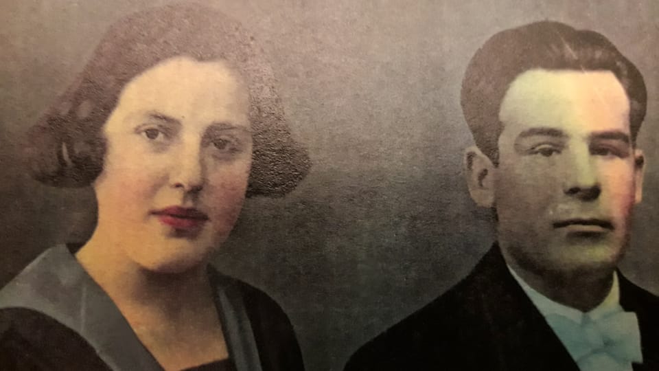 Foto coloreada de sus abuelos Jan Cech y Emilia Bilogánová | Foto: archivo personal Foto coloreada de sus abuelos Jan Cech y Emilia Bilogánová | Foto: archivo personal