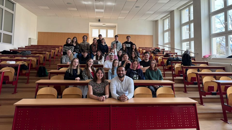 Con los estudiantes en Liberec | Foto: archivo personal