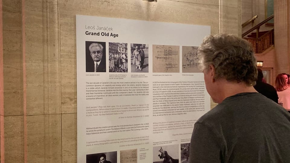 La exposición sobre la vida de Leoš Janáček en la Ópera Lírica de Chicago | Foto: Pavel Novák,  Český rozhlas