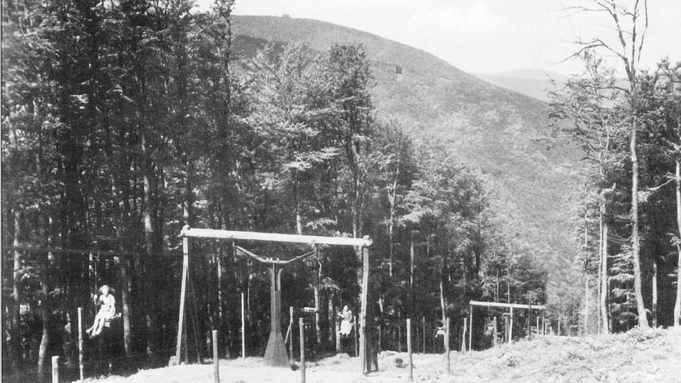 La telesilla a Pustevny (1940) | Foto: archivo de Jan Šrubař/Podhorská jednota Radhošť La telesilla a Pustevny (1940) | Foto: archivo de Jan Šrubař/Podhorská jednota Radhošť