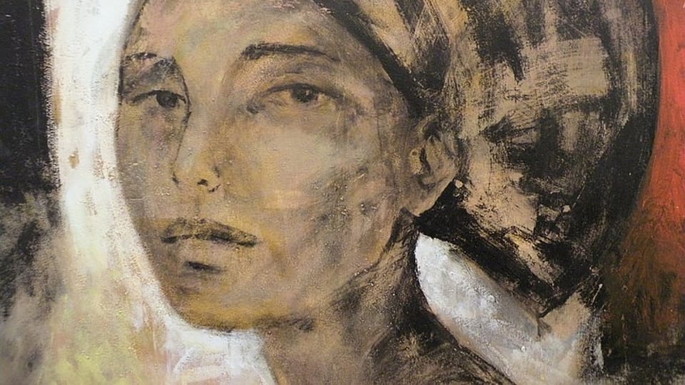 Pintura de Dina Atencio, foto: Carlos Ferrer Pintura de Dina Atencio, foto: Carlos Ferrer