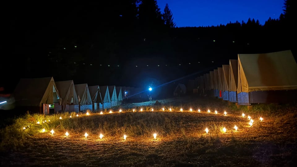 El campamento de noche | Foto: archivo personal de Michaela Záškolná El campamento de noche | Foto: archivo personal de Michaela Záškolná
