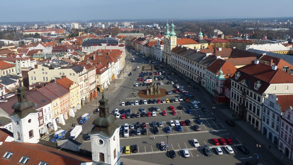 Vista desde la Torre Blanca en la Plaza Mayor de Hradec Králové | Foto: Klára Stejskalová,  Radio Prague International