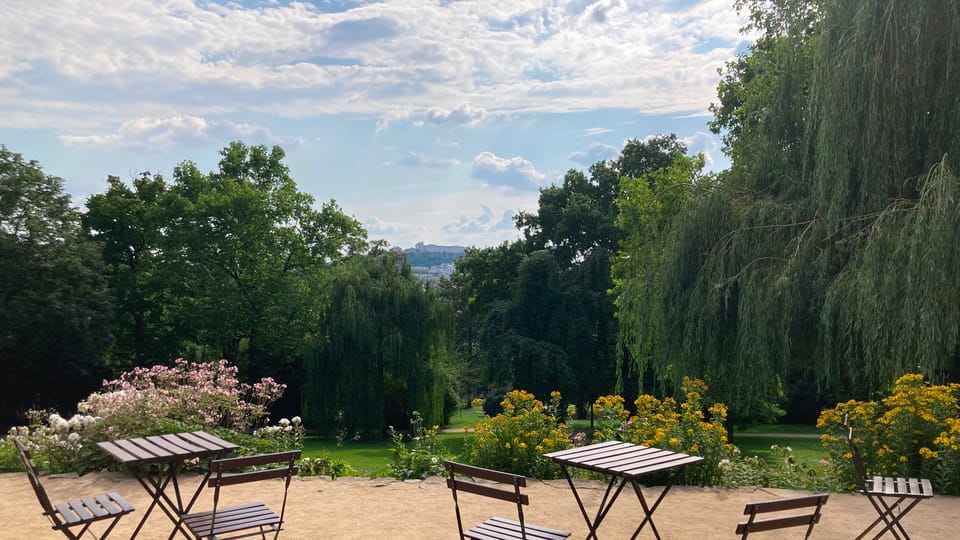 La vista desde la villa Tugendhat al castillo de Špilberk | Foto: Martina Kutková, Radio Prague International La vista desde la villa Tugendhat al castillo de Špilberk | Foto: Martina Kutková, Radio Prague International