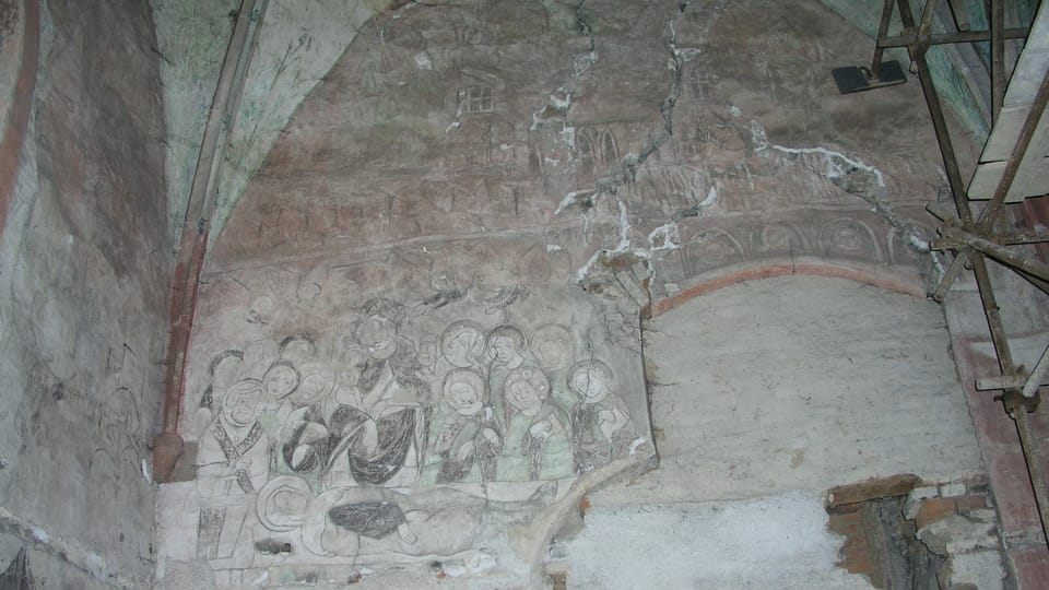 Las pinturas murales en la capilla gótica del castillo de Bečov nad Teplou  (2012) | Foto: Barbora Němcová,  Radio Prague International