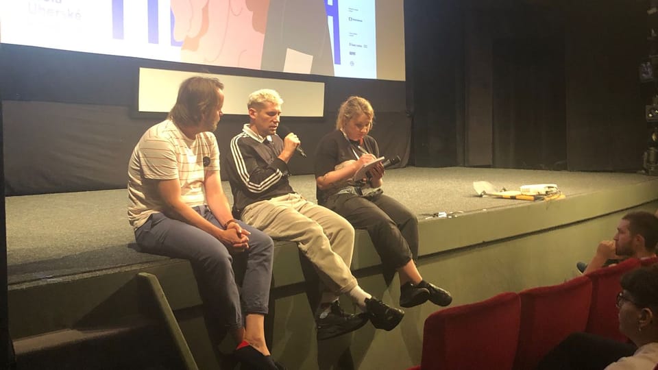 Fernando Guzzoni en el taller de la Escuela de Cine de Uherské Hradiště | Foto: Dita Aguilera Fernando Guzzoni en el taller de la Escuela de Cine de Uherské Hradiště | Foto: Dita Aguilera