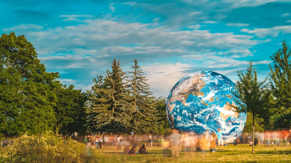 El modelo de la Terra llamado Terralóna | Foto: Michal Bernátek, El Observatorio y Planetario de Brno El modelo de la Terra llamado Terralóna | Foto: Michal Bernátek, El Observatorio y Planetario de Brno