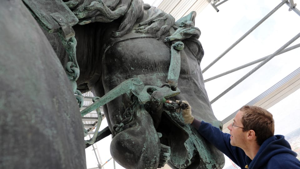 Reconstrucción de la estatua de Jan Žižka | Foto: Filip Jandourek,  Český rozhlas