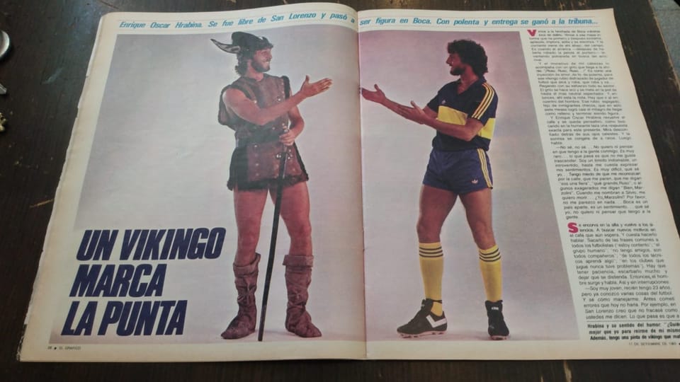 Por su juego aguerrido se ganó el mote de vikingo | Foto: archivo personal de Enrique Hrabina