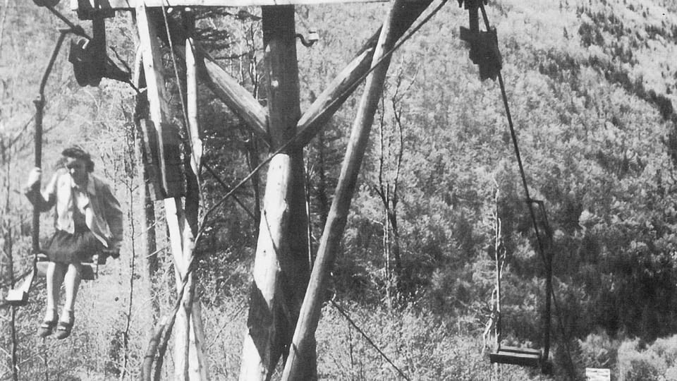 La telesilla a Pustevny (1940) | Foto: archivo de Jan Šrubař/Podhorská jednota Radhošť La telesilla a Pustevny (1940) | Foto: archivo de Jan Šrubař/Podhorská jednota Radhošť