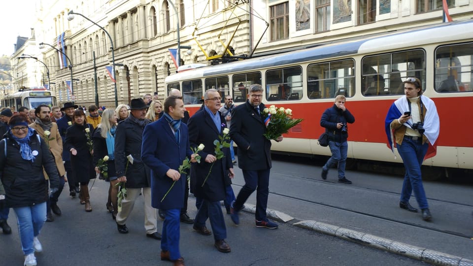 El 17 de noviembre de 2023 en las calles de Praga | Foto: Igor Budykin, Radio Prague International El 17 de noviembre de 2023 en las calles de Praga | Foto: Igor Budykin, Radio Prague International