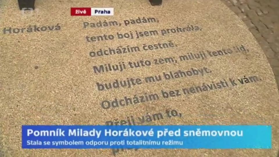 Últimas palabras de Milada Horáková,  foto: ČT