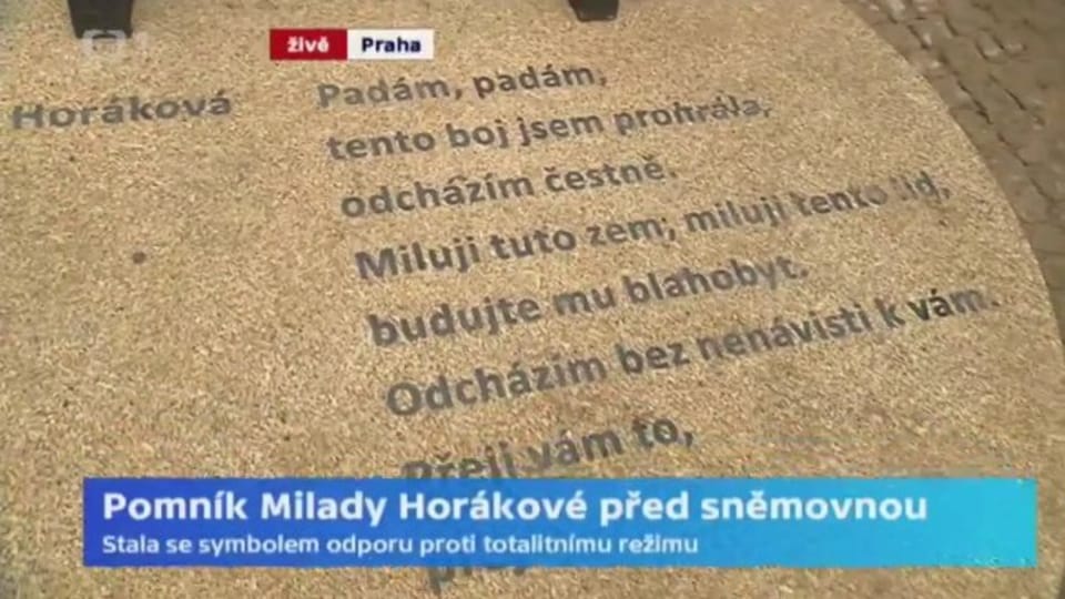 Últimas palabras de Milada Horáková, foto: ČT Últimas palabras de Milada Horáková, foto: ČT
