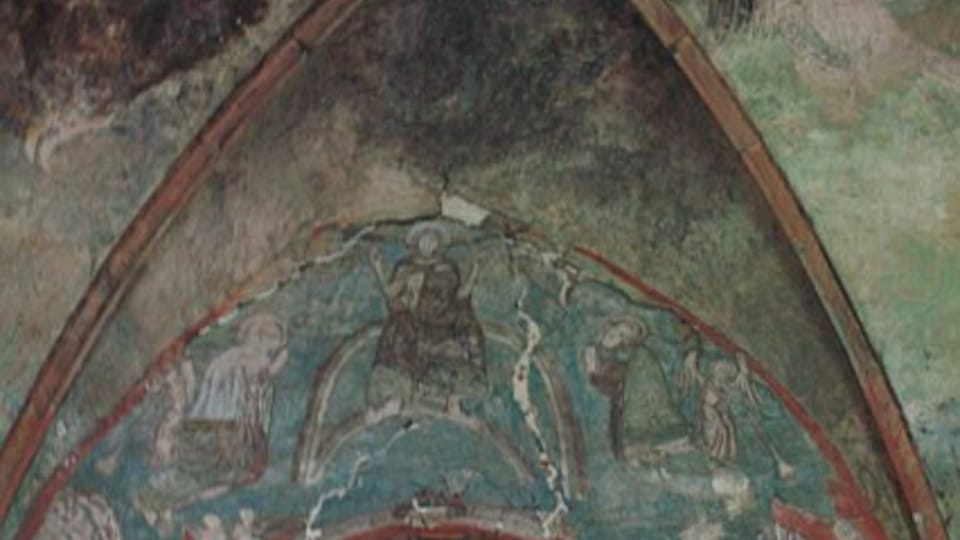 Las pinturas murales en la capilla gótica del castillo de Bečov nad Teplou  (2012) | Foto: Barbora Němcová,  Radio Prague International