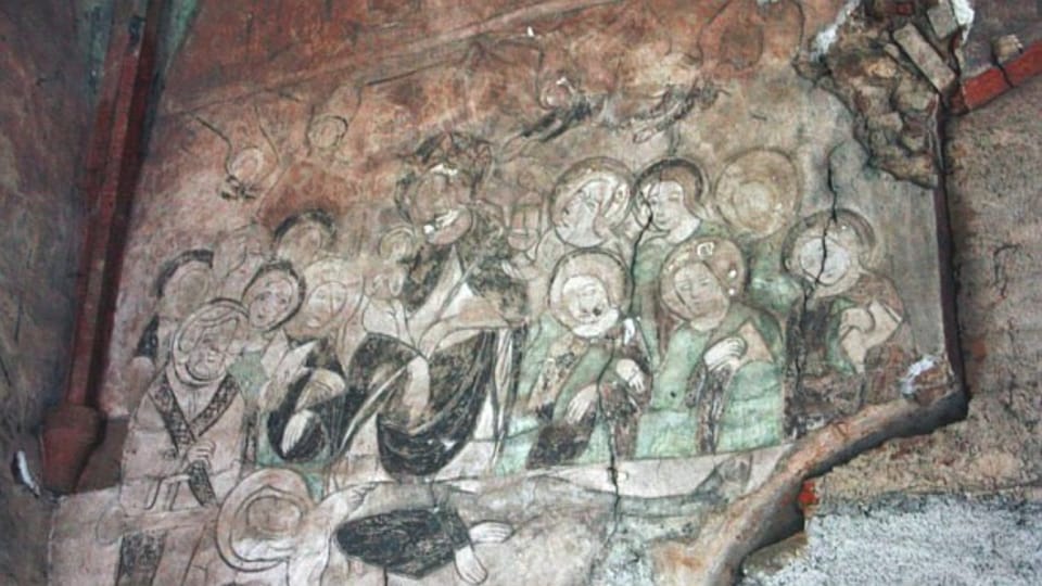 Las pinturas murales en la capilla gótica del castillo de Bečov nad Teplou  (2012) | Foto: Barbora Němcová,  Radio Prague International