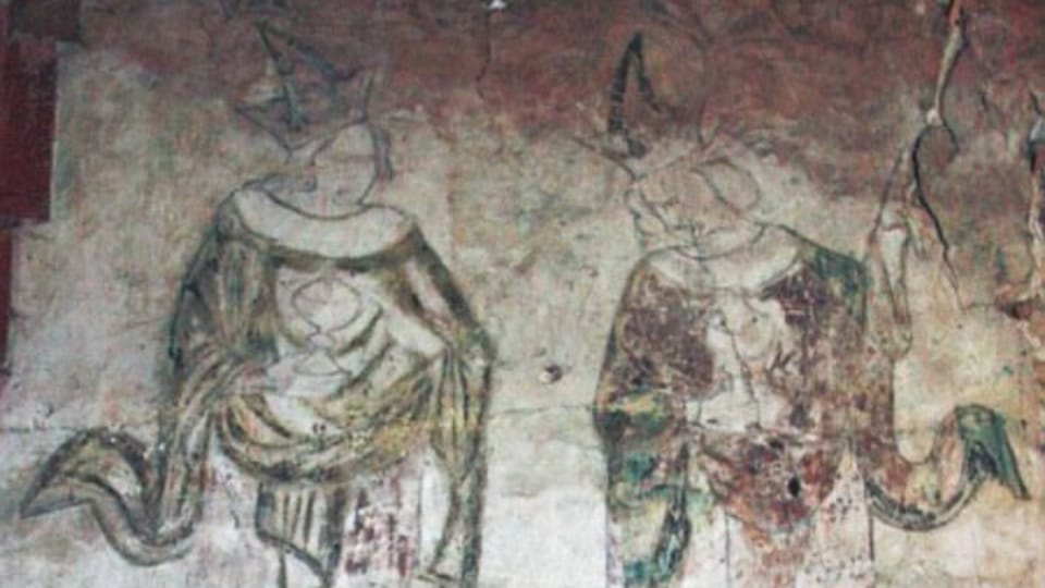 Las pinturas murales en la capilla gótica del castillo de Bečov nad Teplou  (2012) | Foto: Barbora Němcová,  Radio Prague International
