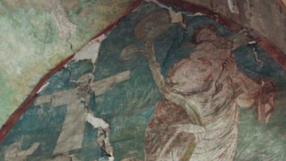 Las pinturas murales en la capilla gótica del castillo de Bečov nad Teplou  (2012) | Foto: Barbora Němcová,  Radio Prague International