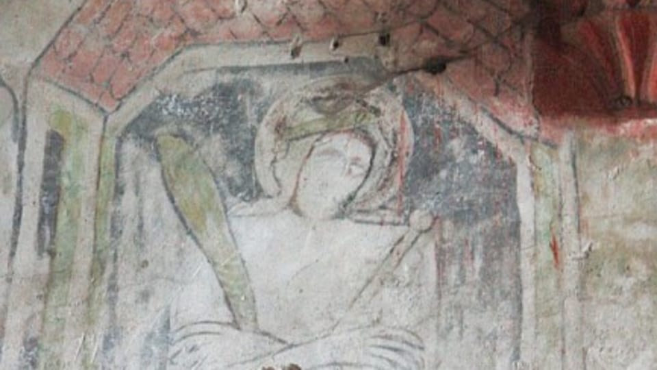 Las pinturas murales en la capilla gótica del castillo de Bečov nad Teplou  (2012) | Foto: Barbora Němcová,  Radio Prague International