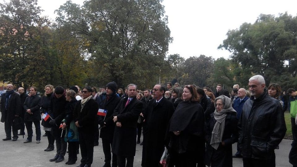 El acto de homenaje a Bernardo O´Higgins, foto: Dominika Bernáthová El acto de homenaje a Bernardo O´Higgins, foto: Dominika Bernáthová
