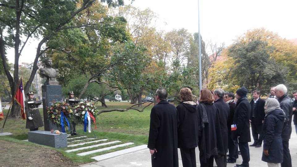 El busto de Bernardo O´Higgins,  foto: Dominika Bernáthová