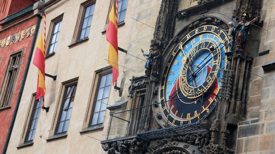El Reloj Astronómico en la Plaza de la Ciudad Vieja en Praga después de una profunda reconstrucción, foto: Barbora Němcová El Reloj Astronómico en la Plaza de la Ciudad Vieja en Praga después de una profunda reconstrucción, foto: Barbora Němcová