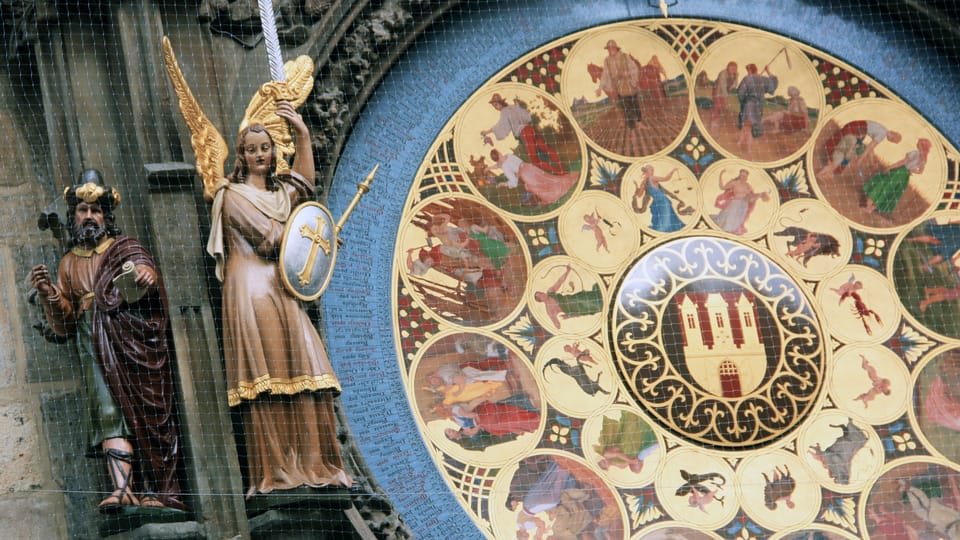 El Reloj Astronómico en la Plaza de la Ciudad Vieja en Praga después de una profunda reconstrucción, foto: Barbora Němcová El Reloj Astronómico en la Plaza de la Ciudad Vieja en Praga después de una profunda reconstrucción, foto: Barbora Němcová