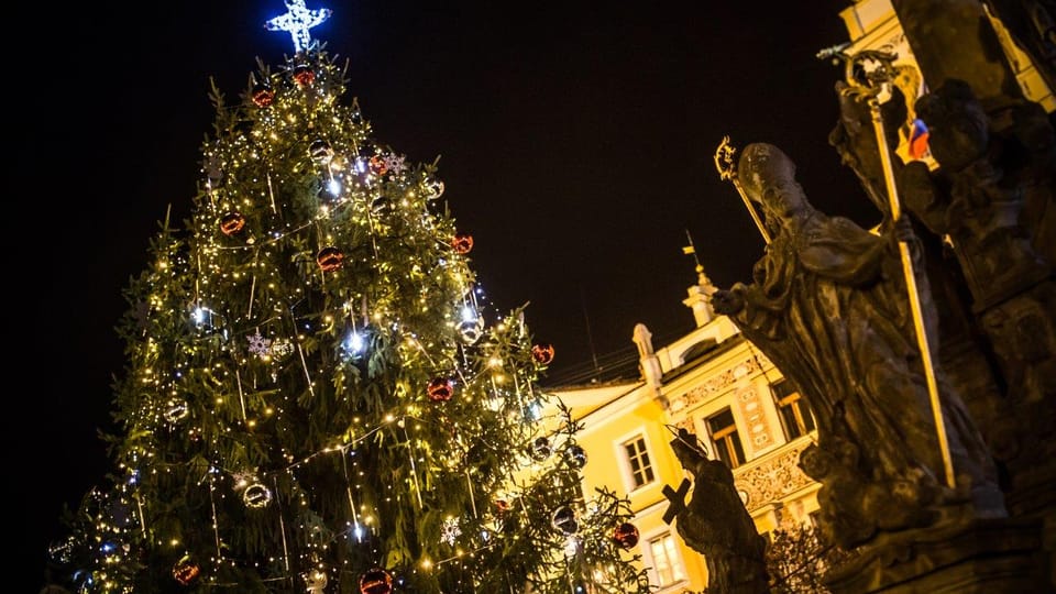 El árbol de Navidad en Pardubice, foto: Jan Ptáček El árbol de Navidad en Pardubice, foto: Jan Ptáček
