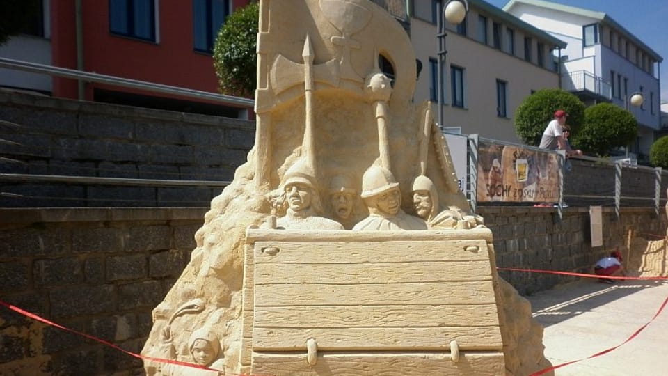 Escultura de arena - Los husitas, foto: Zdeňka Kuchyňová Escultura de arena - Los husitas, foto: Zdeňka Kuchyňová