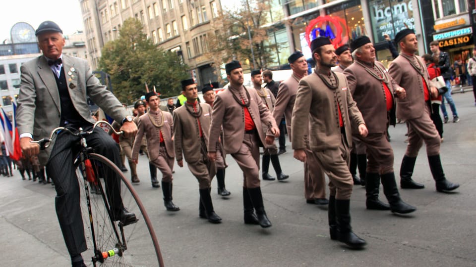 Celebraciones del 28 de octubre de 1918, foto: Barbora Němcová Celebraciones del 28 de octubre de 1918, foto: Barbora Němcová