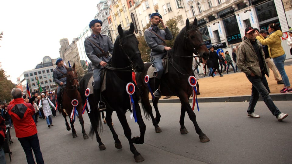 Celebraciones del 28 de octubre de 1918, foto: Barbora Němcová Celebraciones del 28 de octubre de 1918, foto: Barbora Němcová
