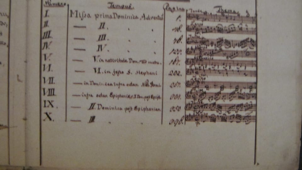El manuscrito de la 'Misa checa de Navidad' de Jakub Jan Ryba, foto: Martina Schneibergová El manuscrito de la 'Misa checa de Navidad' de Jakub Jan Ryba, foto: Martina Schneibergová