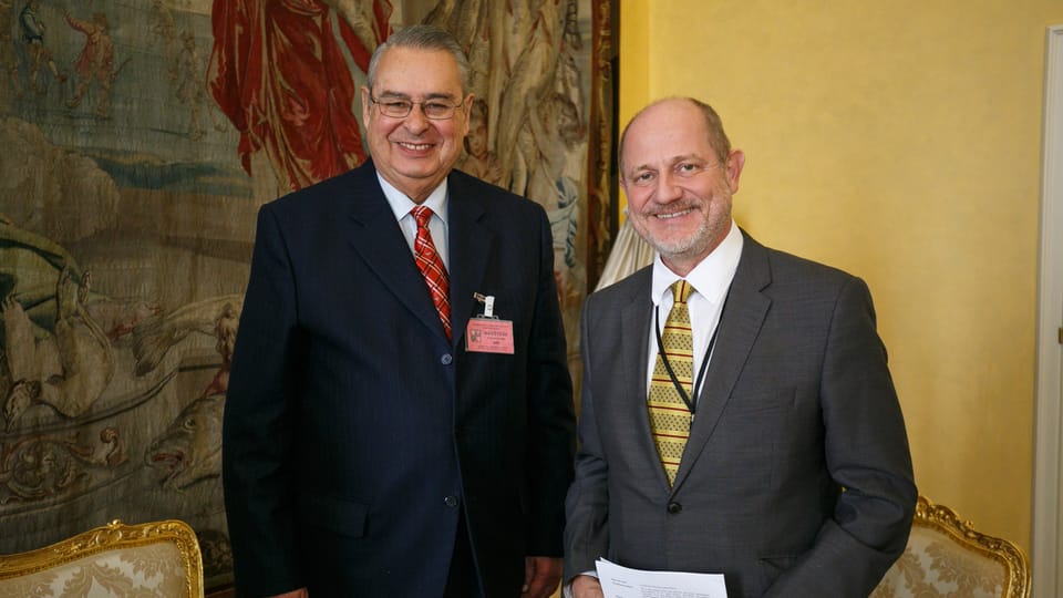 Allan Wagner y Vít Korselt, director del Departamento América, foto: Cortesía Embajada Perú Allan Wagner y Vít Korselt, director del Departamento América, foto: Cortesía Embajada Perú