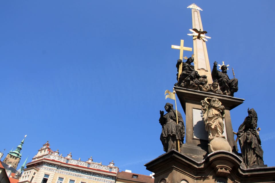 San Venceslao es representado como uno de los cinco patronos checos | Foto: Barbora Němcová, Radio Prague International San Venceslao es representado como uno de los cinco patronos checos | Foto: Barbora Němcová, Radio Prague International