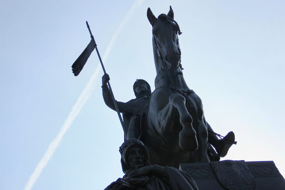 Un semental de siete años del ejército llamado Ardo sirvió de modelo para realizar la estatua del caballo | Foto: Barbora Němcová,  Radio Prague International