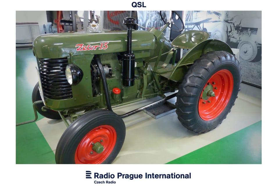 El tractor Zetor 15 con motor diésel de un cilindro,  fabricado entre los años 1946 y 1949  (Museo Nacional de Agricultura). Foto:  Radio Praga Internacional