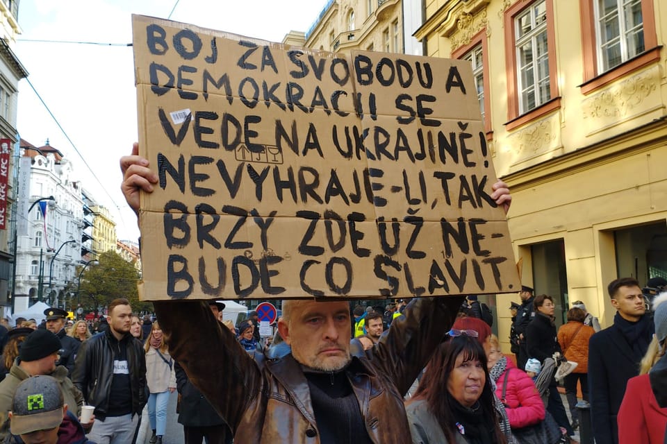 El 17 de noviembre de 2023 en las calles de Praga | Foto: Igor Budykin,  Radio Prague International