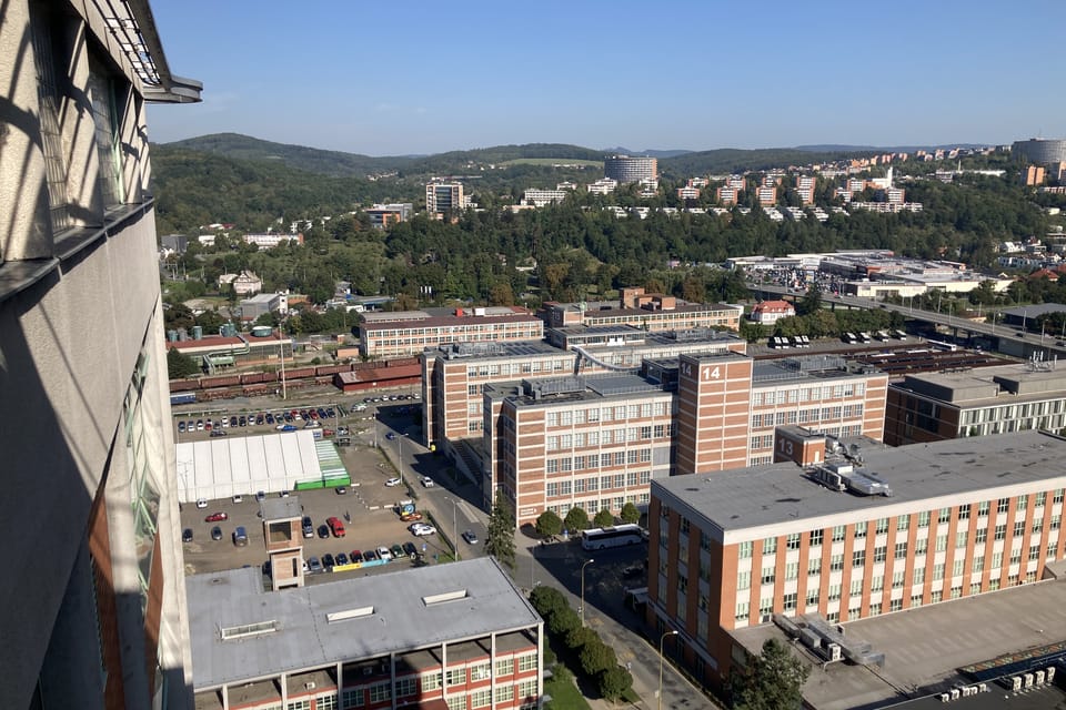 Vista desde el rascacielos Baťa en la ciudad de Zlín | Foto: Olga Vasinkevič,  Radio Prague International