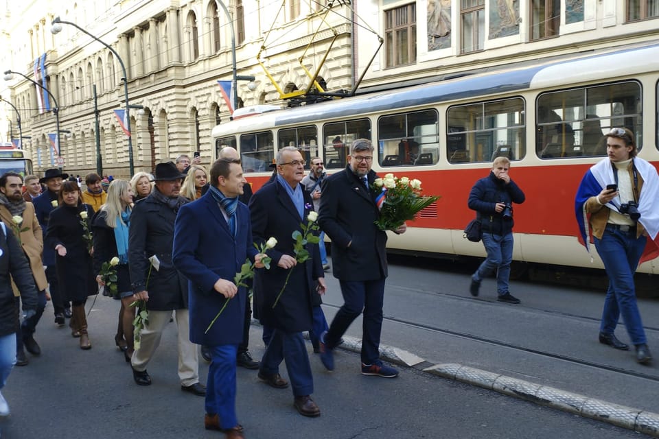 El 17 de noviembre de 2023 en las calles de Praga | Foto: Igor Budykin,  Radio Prague International